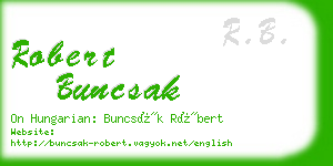 robert buncsak business card